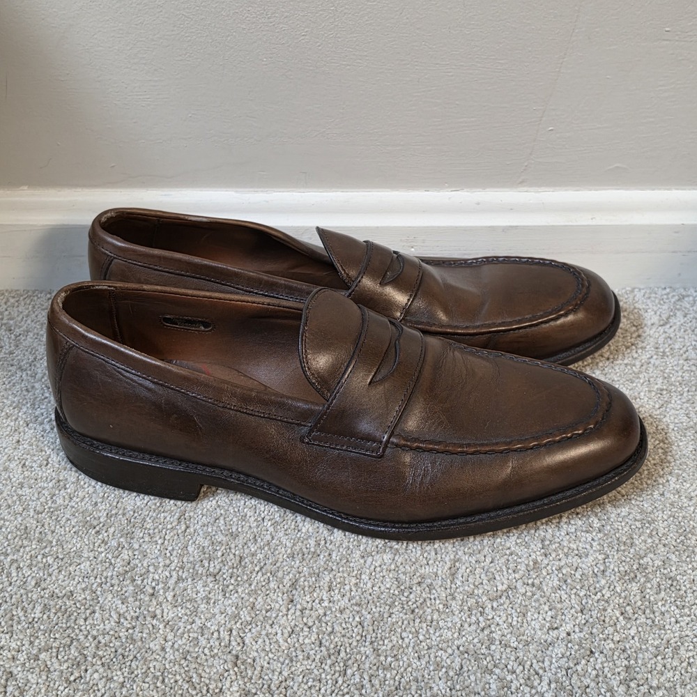 Allen Edmonds Potomac Penny Loafers Menx 11.5D Brown Leather Made USA Dress Shoe